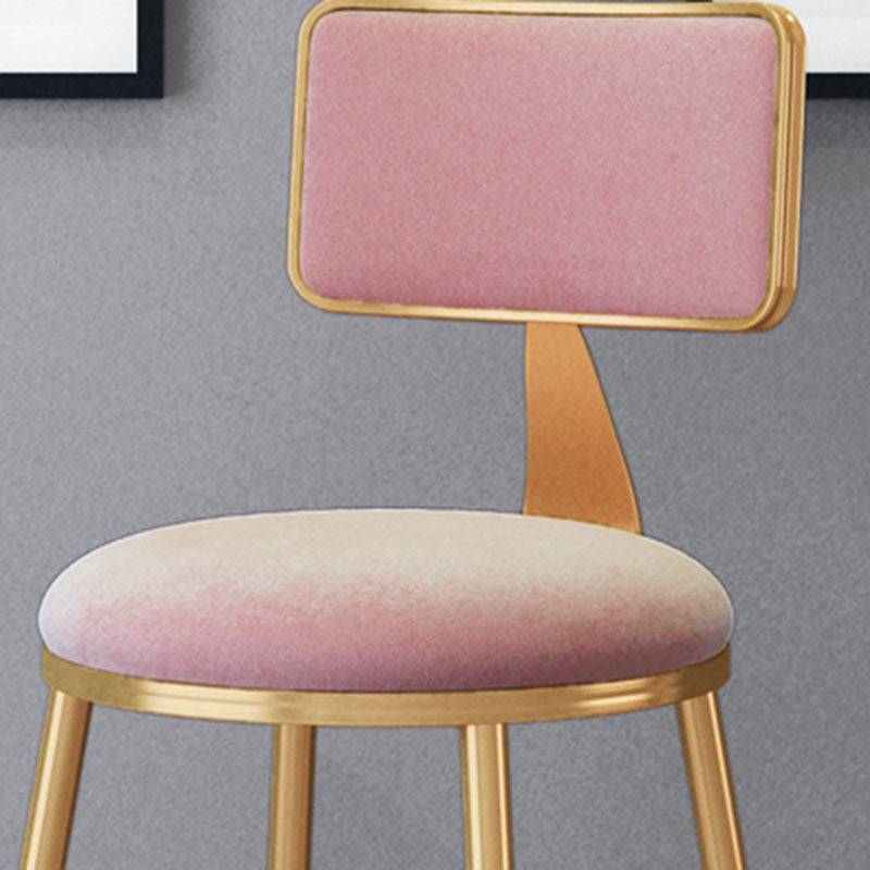 Scandinavian Round Barstools for Home Armless Stools with Metal Base