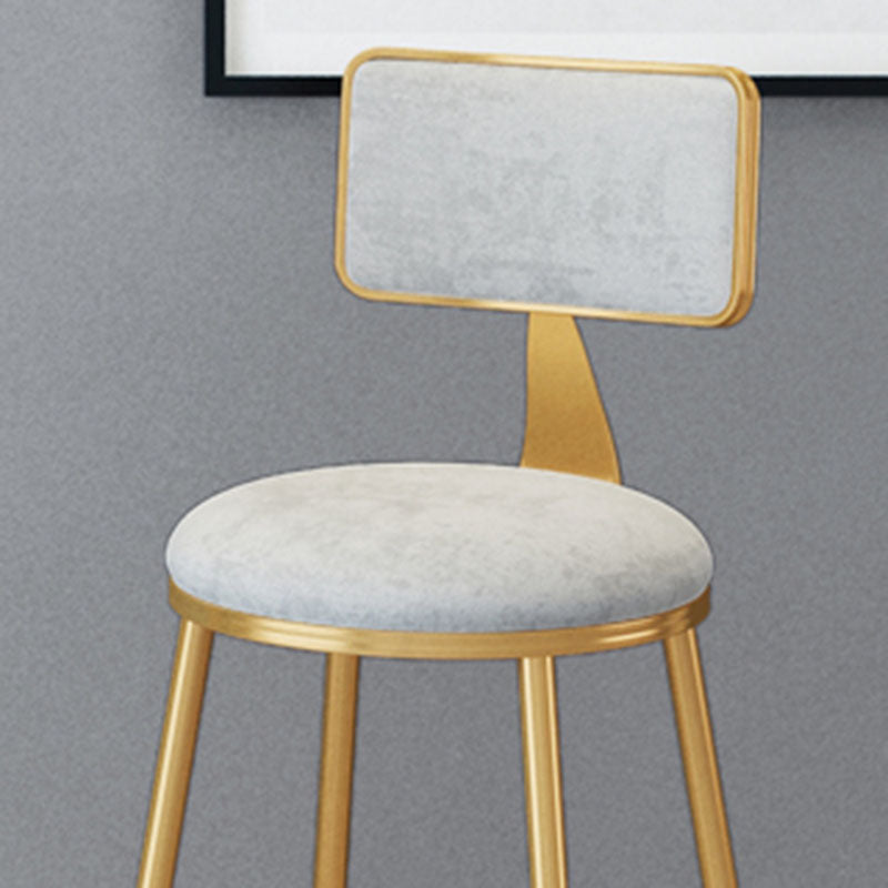 Scandinavian Round Barstools for Home Armless Stools with Metal Base