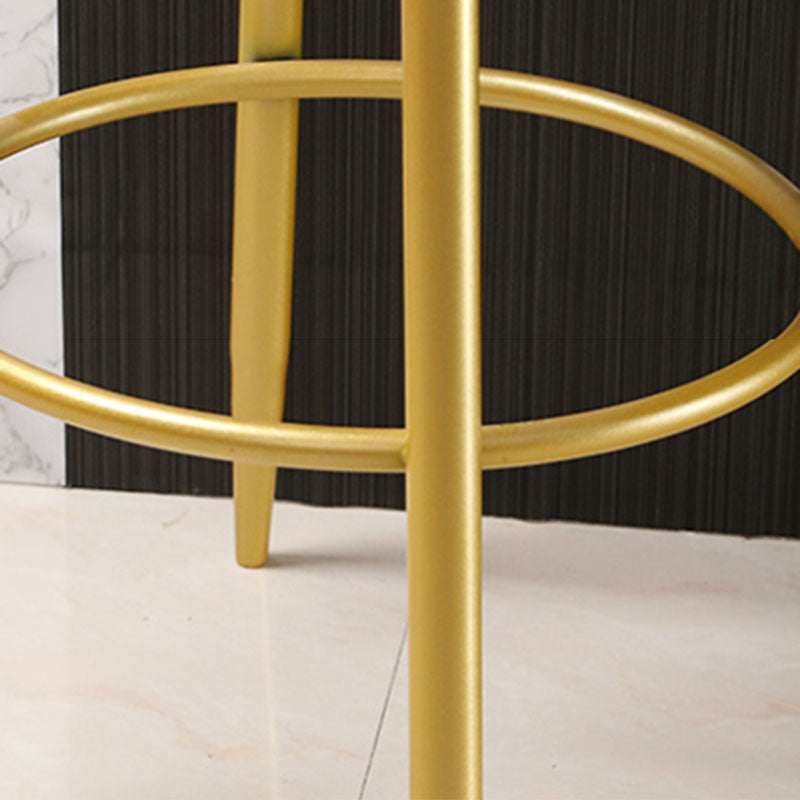 Nordic Style Upholstered Fabric Stools Armless Round Barstools for Home