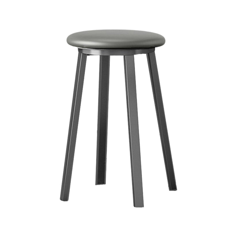 Modern Design Backless Swivel Barstools for Home Armless Stools with Metal Base