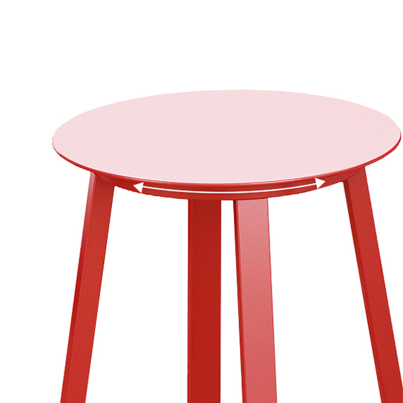 Modern Design Backless Swivel Barstools for Home Armless Stools with Metal Base