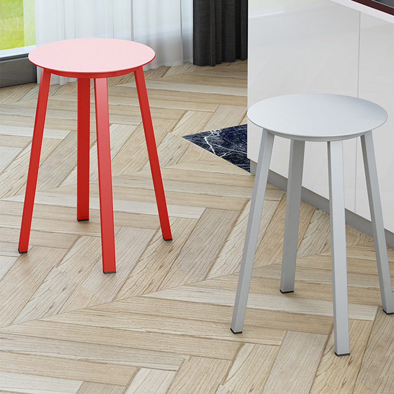Modern Design Backless Swivel Barstools for Home Armless Stools with Metal Base