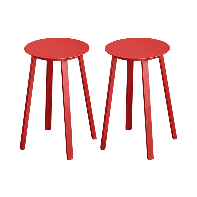 Modern Design Backless Swivel Barstools for Home Armless Stools with Metal Base