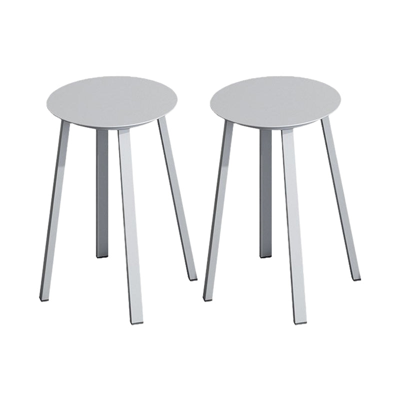 Modern Design Backless Swivel Barstools for Home Armless Stools with Metal Base