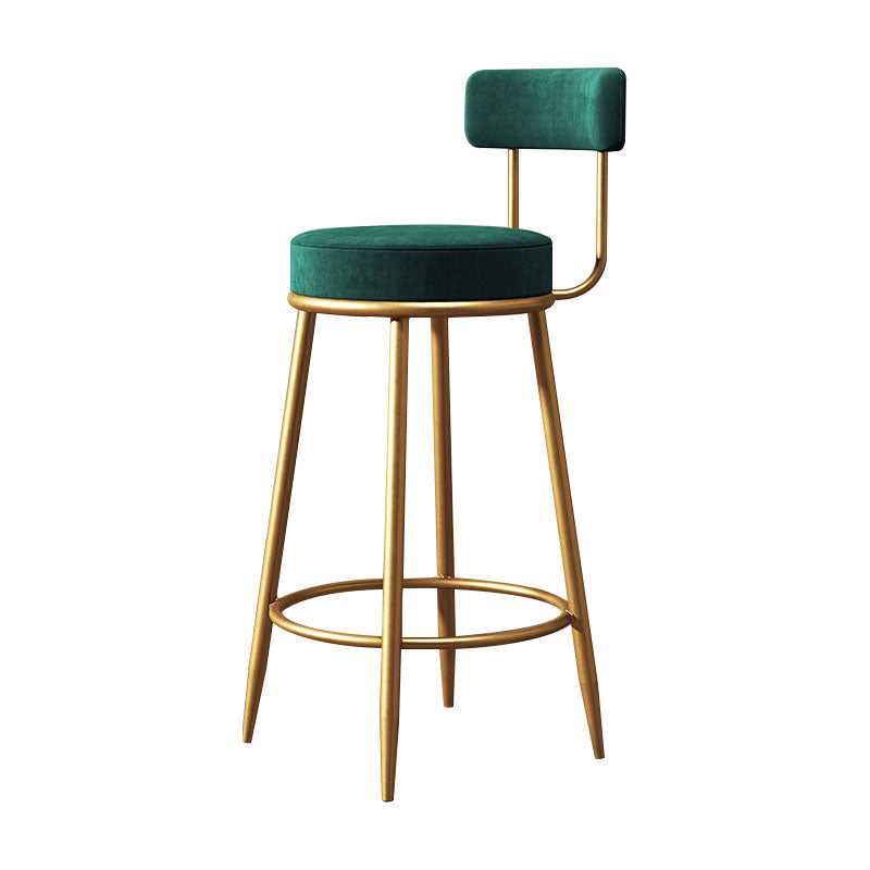 Nordic Design Low Back Armless Stools with Cushion Upholstered Counter Height Stool