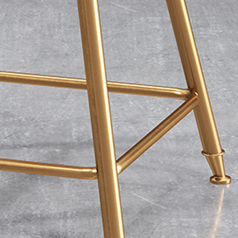 Nordic Design Stackable Backless Barstools for Home Upholstered Bar Stools with Metal Legs