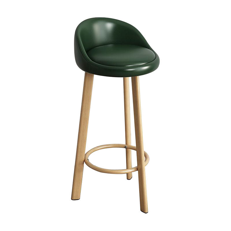 Glam Reception Upholstered Stool Matte Finish Round Footrest Stool