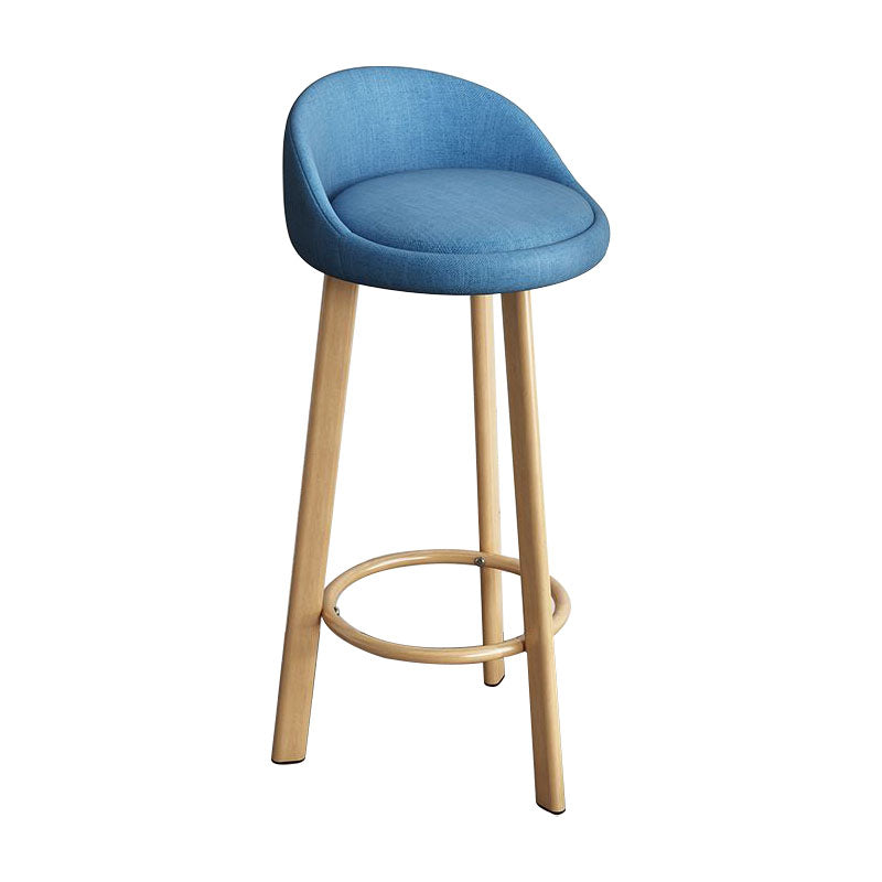 Glam Reception Upholstered Stool Matte Finish Round Footrest Stool