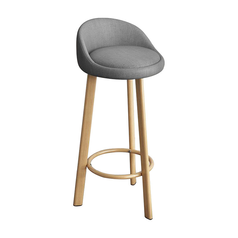 Glam Reception Upholstered Stool Matte Finish Round Footrest Stool