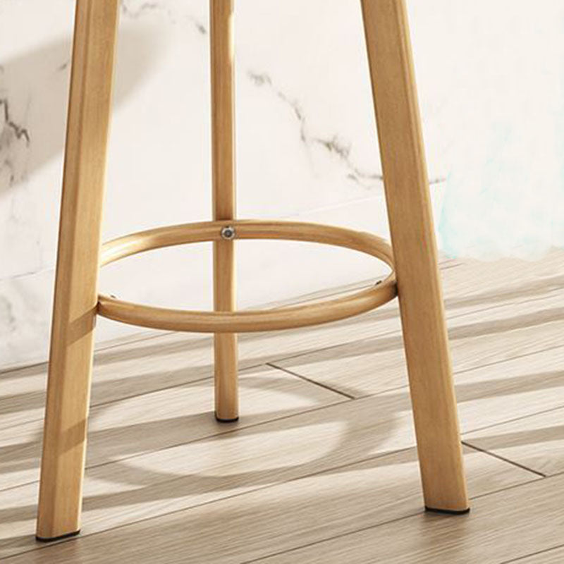 Glam Reception Upholstered Stool Matte Finish Round Footrest Stool