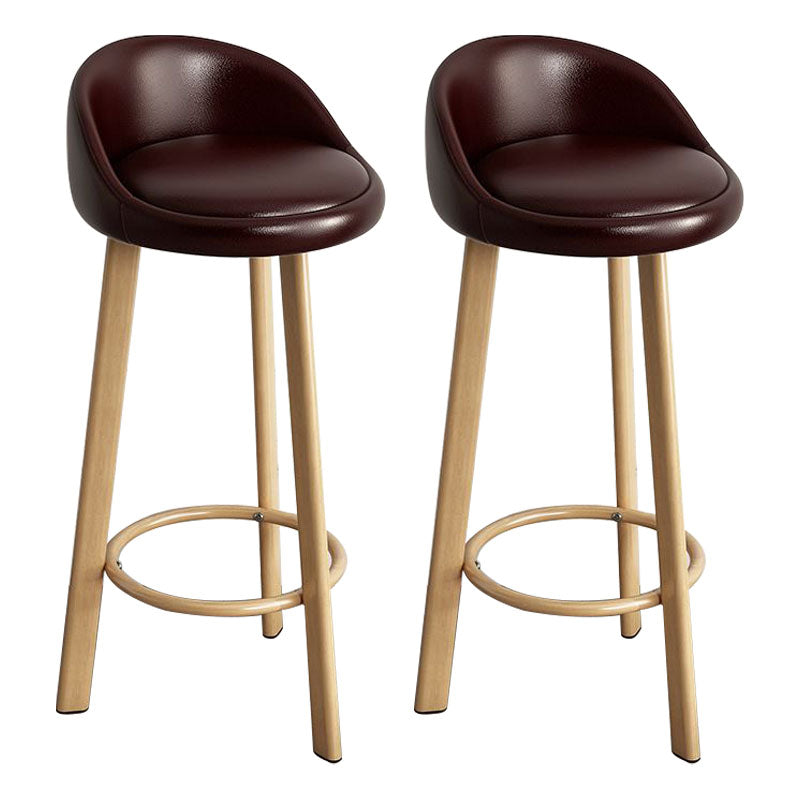 Glam Reception Upholstered Stool Matte Finish Round Footrest Stool