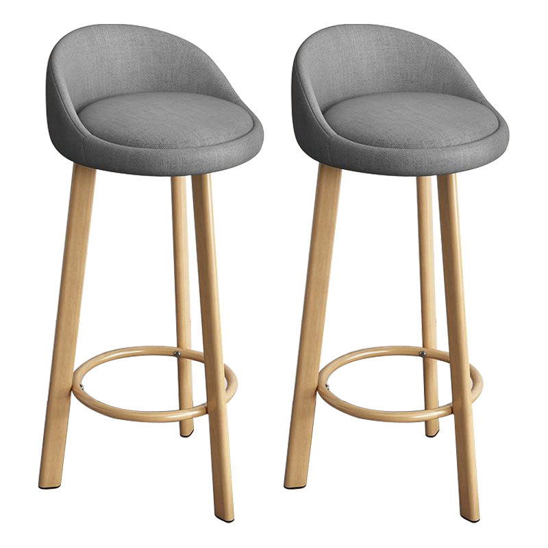 Glam Reception Upholstered Stool Matte Finish Round Footrest Stool