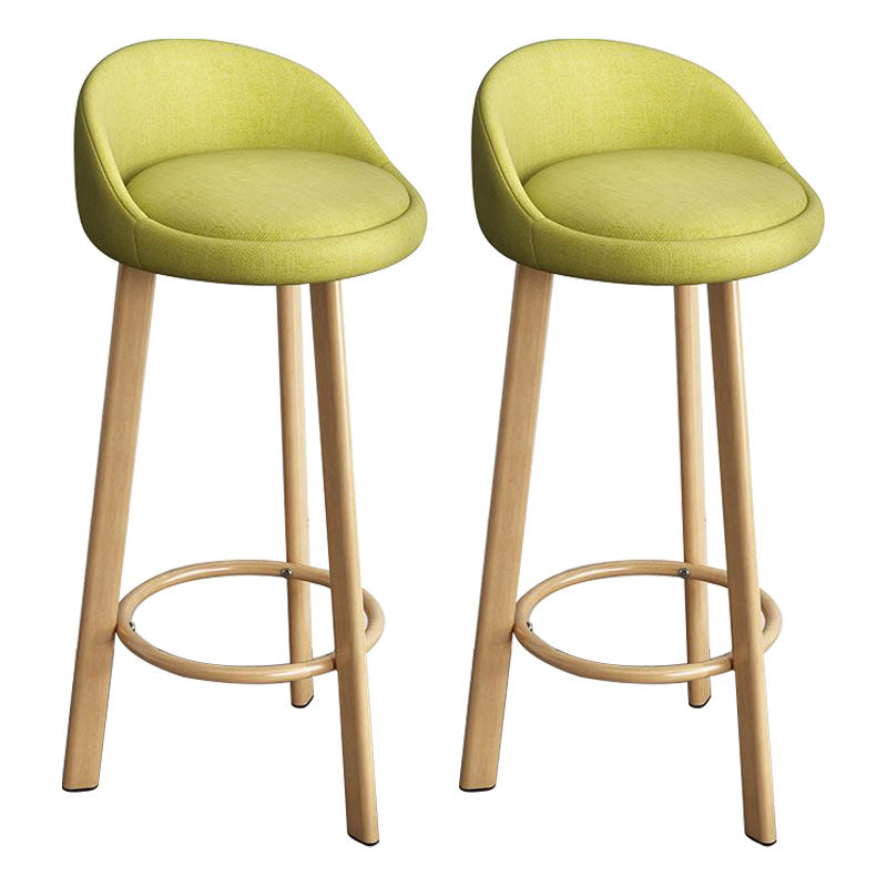 Glam Reception Upholstered Stool Matte Finish Round Footrest Stool