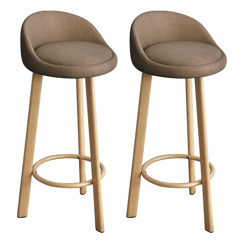 Glam Reception Upholstered Stool Matte Finish Round Footrest Stool