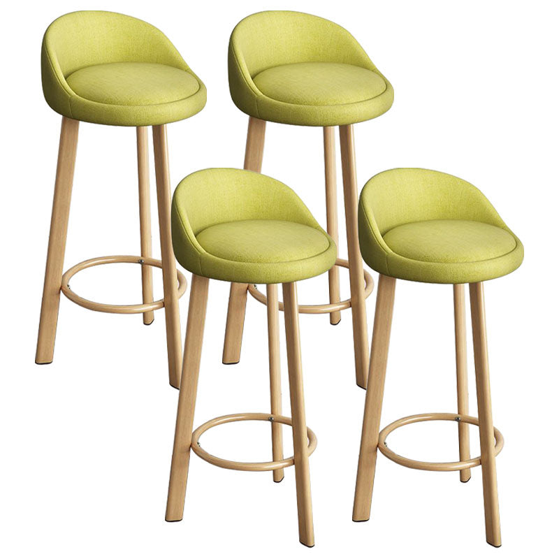 Glam Reception Upholstered Stool Matte Finish Round Footrest Stool
