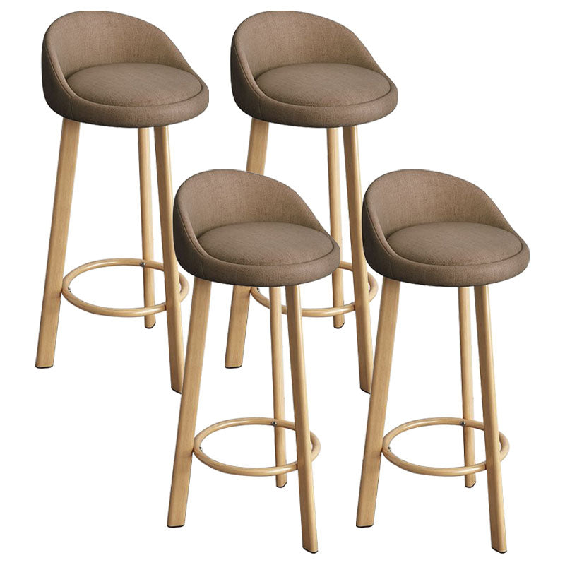 Glam Reception Upholstered Stool Matte Finish Round Footrest Stool