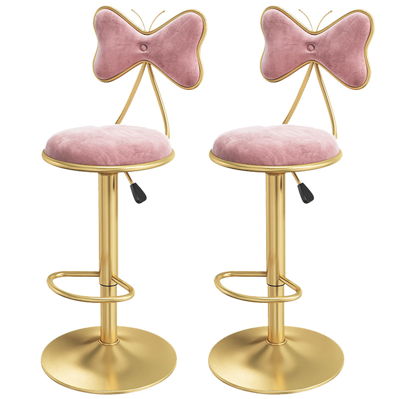 Scandinavian Style Adjustable Height Stools for Home Upholstered Bar Stools