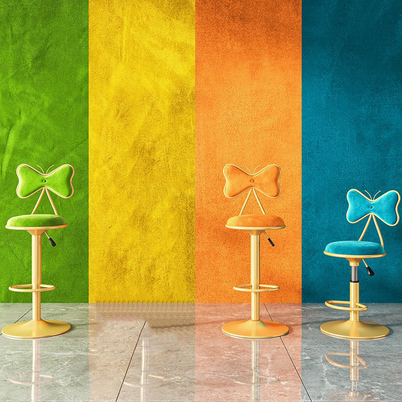 Scandinavian Style Adjustable Height Stools for Home Upholstered Bar Stools