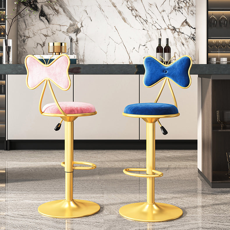 Scandinavian Style Adjustable Height Stools for Home Upholstered Bar Stools