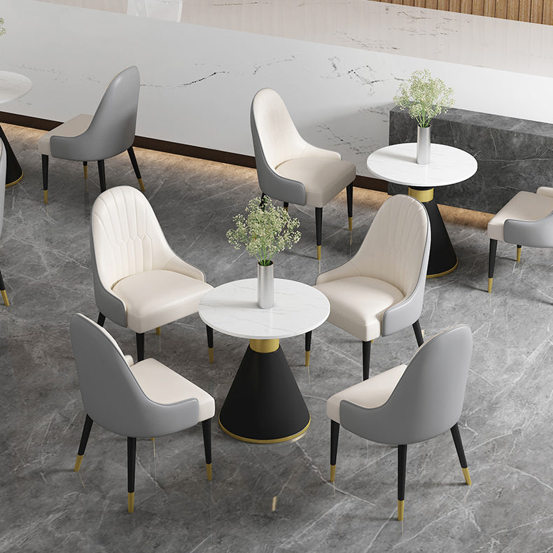 Glam Sintered Stone Dining Table Set 1/2/3/4/5 Pieces Dining Set for Dining Areas