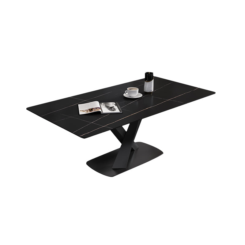 Modern Rectangle Dinette Set 1/3/4/5/6/7 Pieces Dining Table Set with Sintered Stone Top