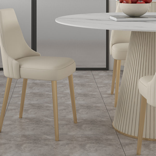 Table à manger ronde en pierre frittée, Table de luxe traditionnelle pour la maison