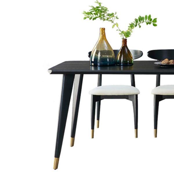 Solid Wood Traditional Luxury Rectangle Indoor Table Ash Wood Table with 4 Legs