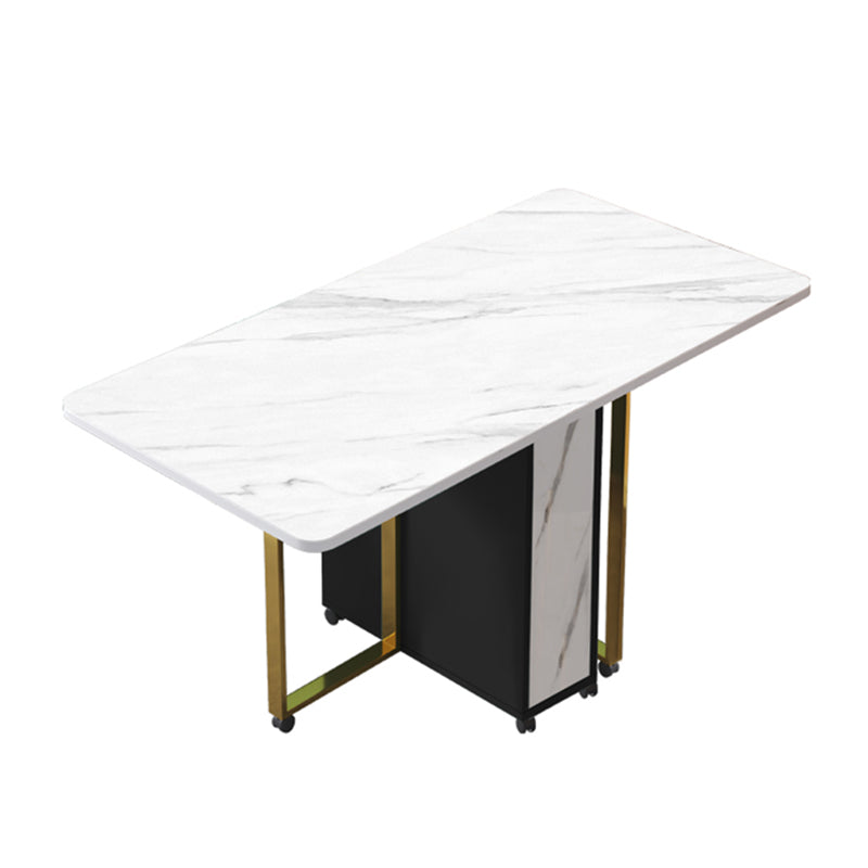 Contemporary Style Dining Table Folding Dining Site Table,59"L x 29.5"W x 29.5"H