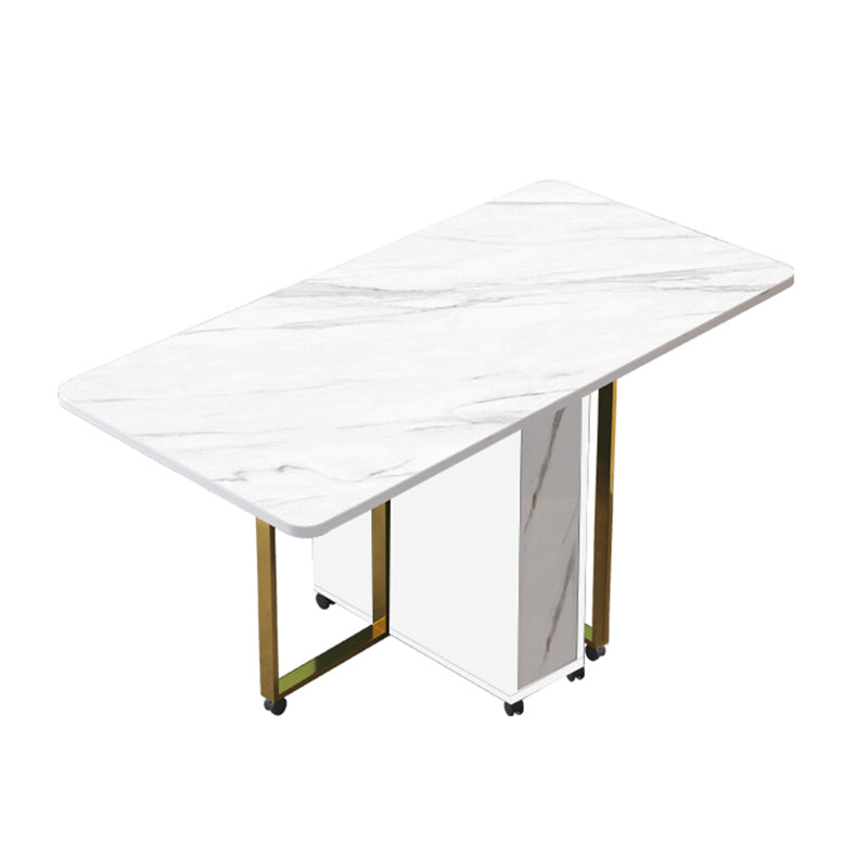 Contemporary Style Dining Table Folding Dining Site Table,59"L x 29.5"W x 29.5"H