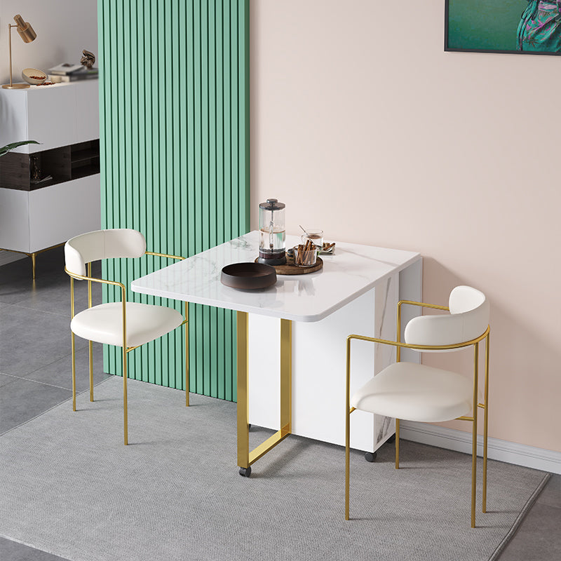 Contemporary Style Dining Table Folding Dining Site Table,59"L x 29.5"W x 29.5"H