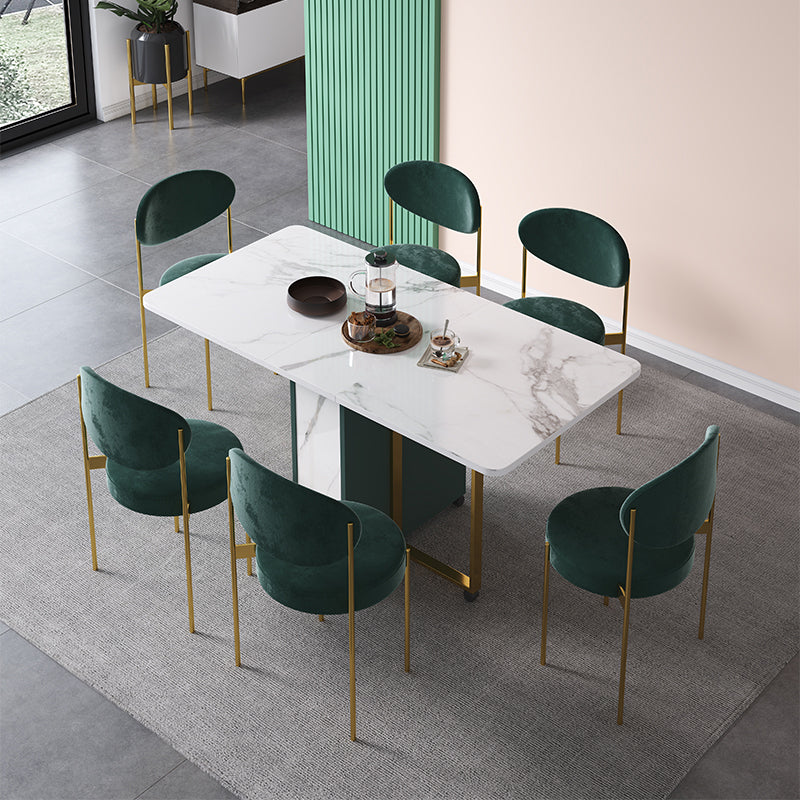 Contemporary Style Dining Table Folding Dining Site Table,59"L x 29.5"W x 29.5"H