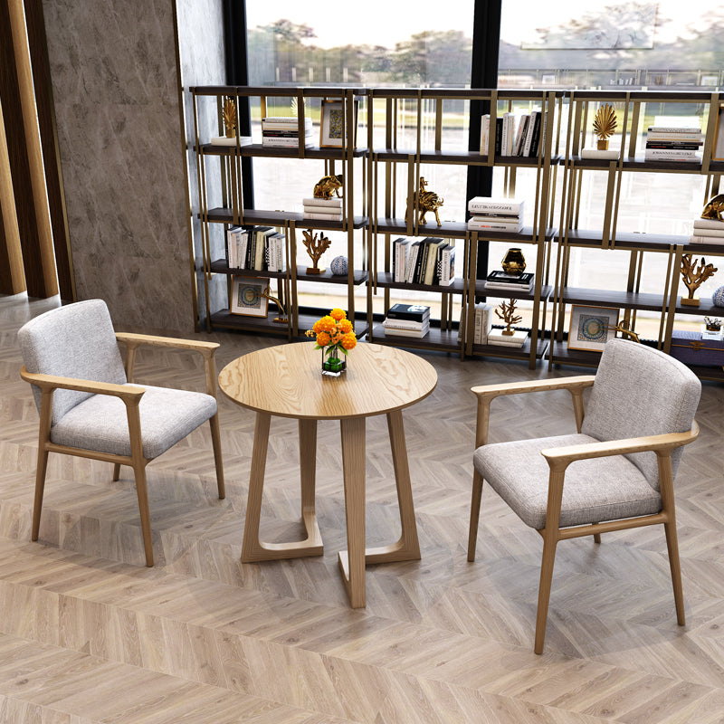 Modern Pine Solid Wood Dining Table Double Pedestal Dining Table for Dining Room