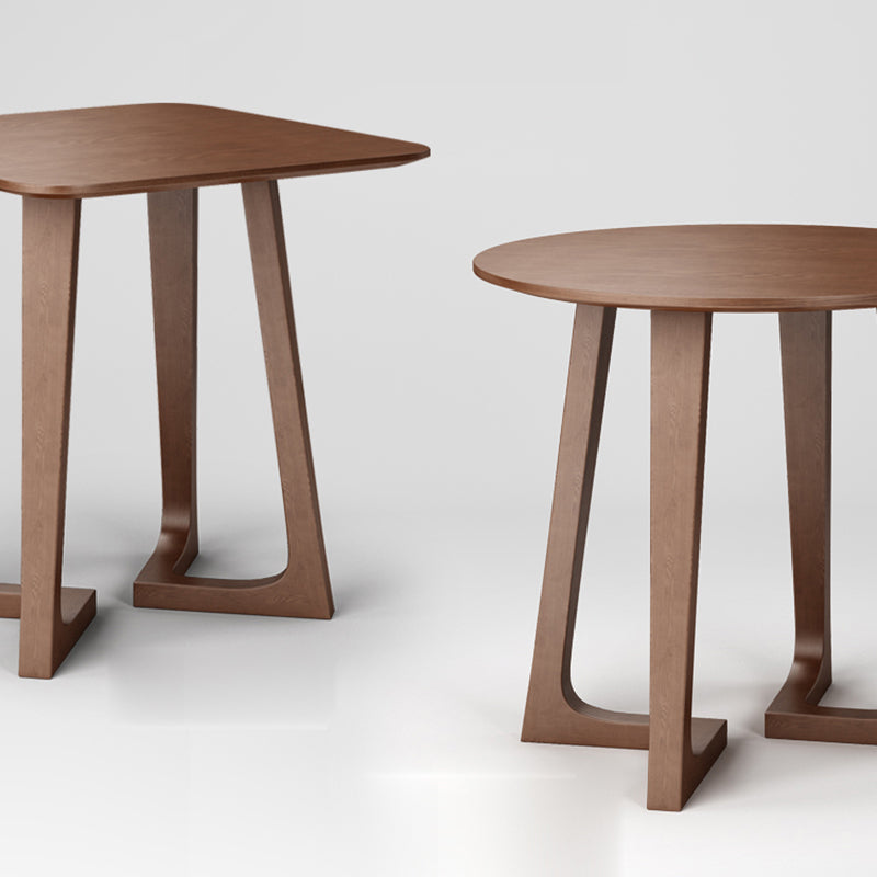 Modern Pine Solid Wood Dining Table Double Pedestal Dining Table for Dining Room