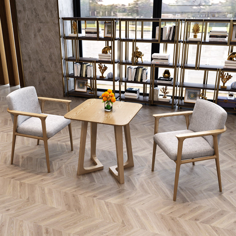 Modern Pine Solid Wood Dining Table Double Pedestal Dining Table for Dining Room