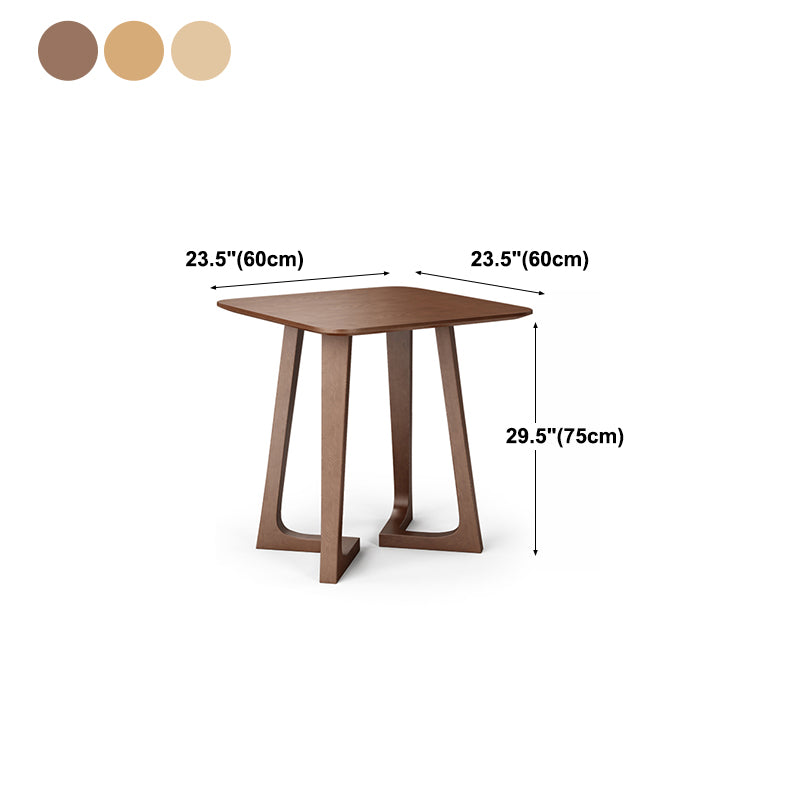 Modern Pine Solid Wood Dining Table Double Pedestal Dining Table for Dining Room