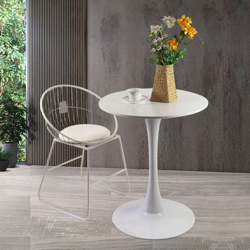 Contemporary Top Dining Table Round Dining Table with Pedestal Base