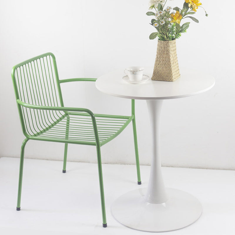 Contemporary Top Dining Table Round Dining Table with Pedestal Base