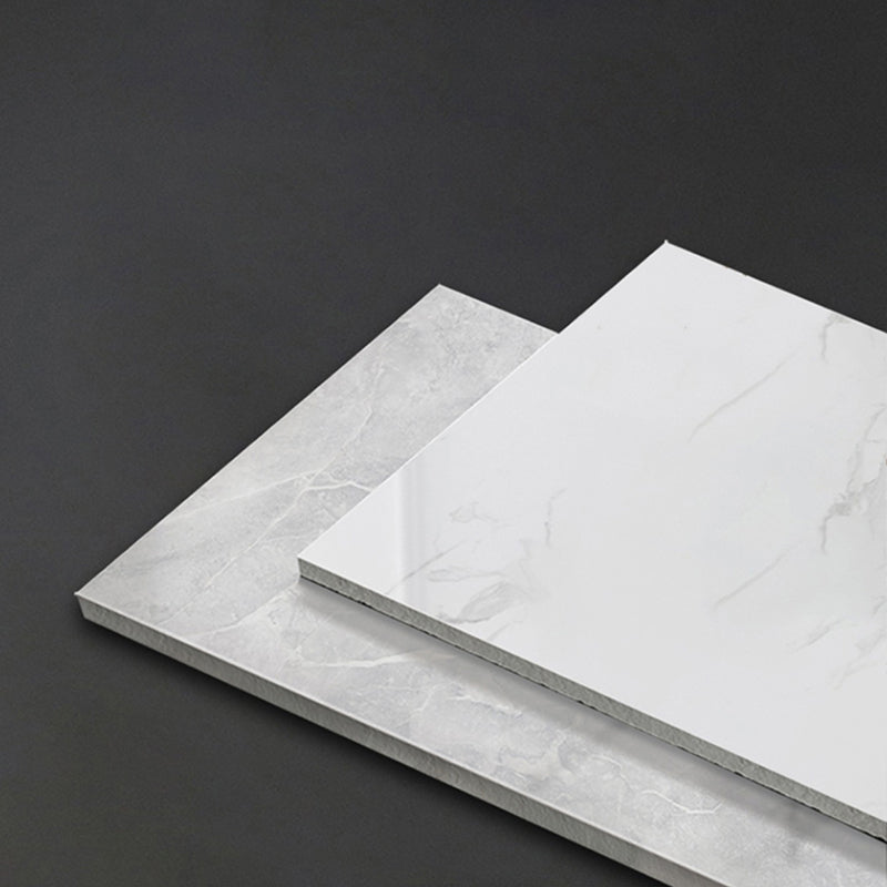 Luxury Sintered Stone Dining Table Rectangle Table with Single Pedestal in Gold