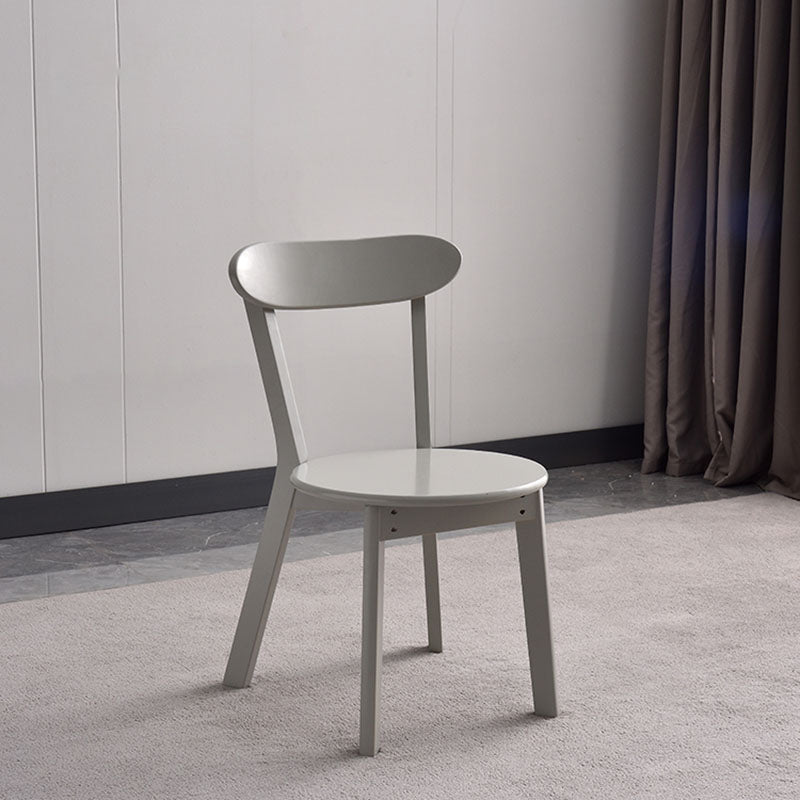 Contemporary Style Open Back Chairs Wood Kitchen Armless Chair