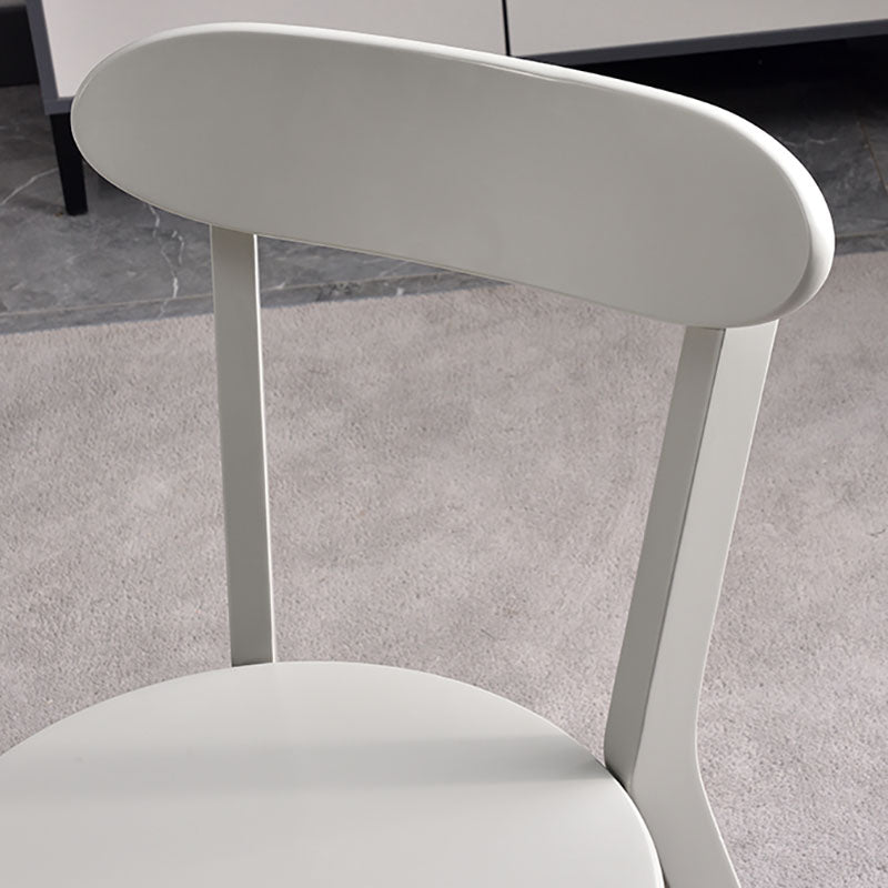 Contemporary Style Open Back Chairs Wood Kitchen Armless Chair