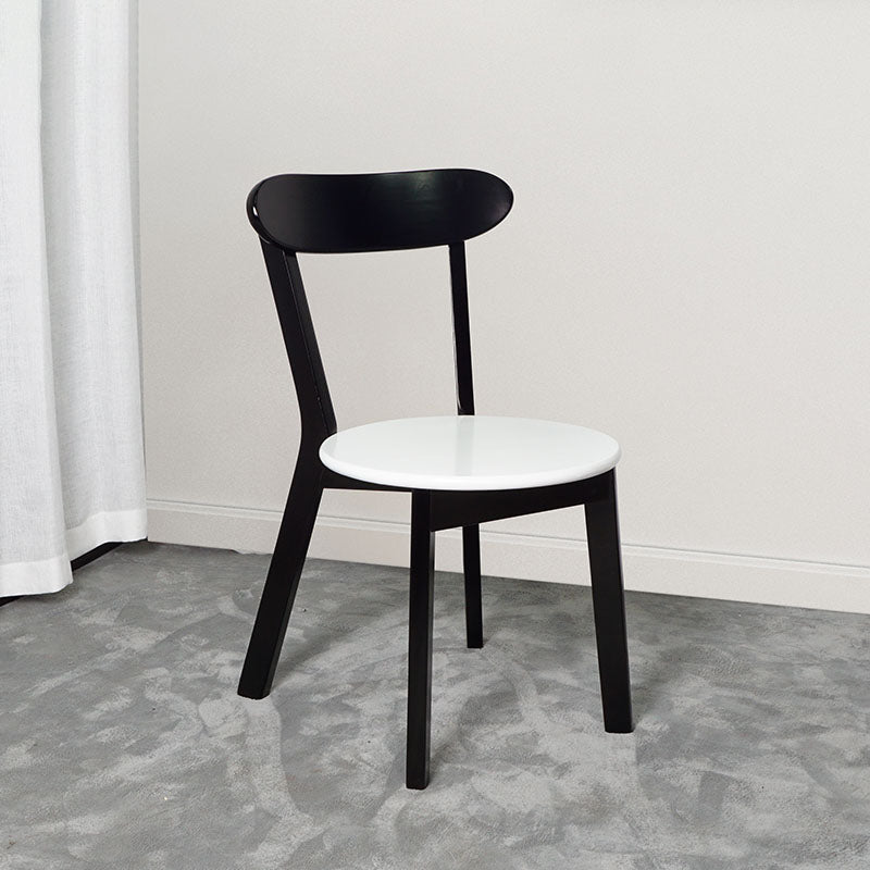 Contemporary Style Open Back Chairs Wood Kitchen Armless Chair
