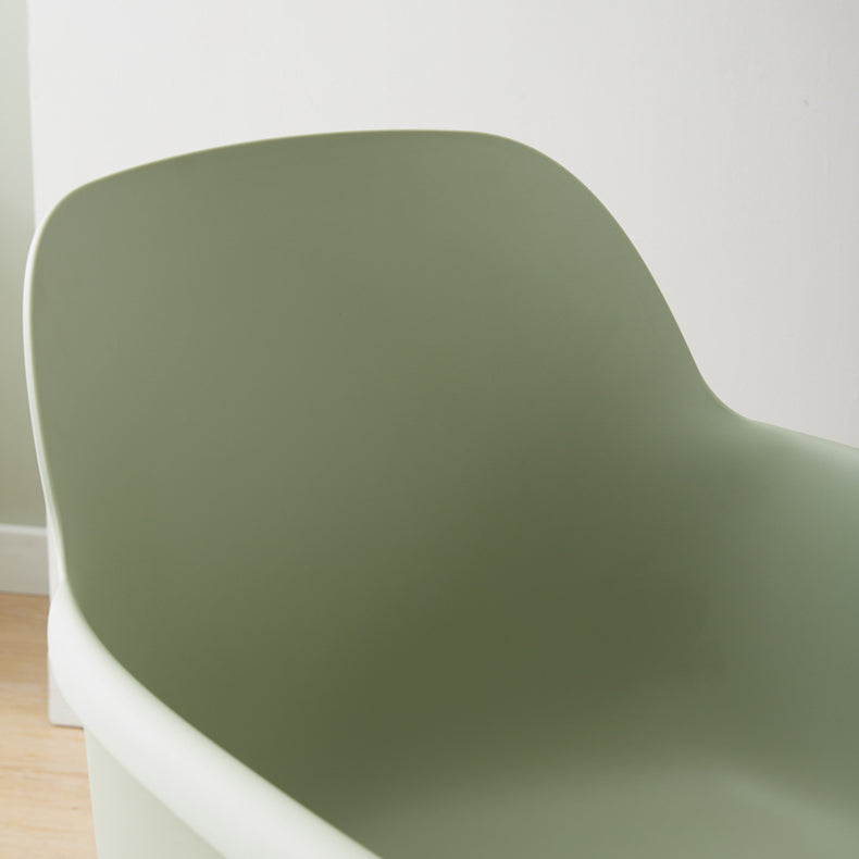 Scandinavian Wood Kitchen Dining Room Arm Chair Solid Back Chair