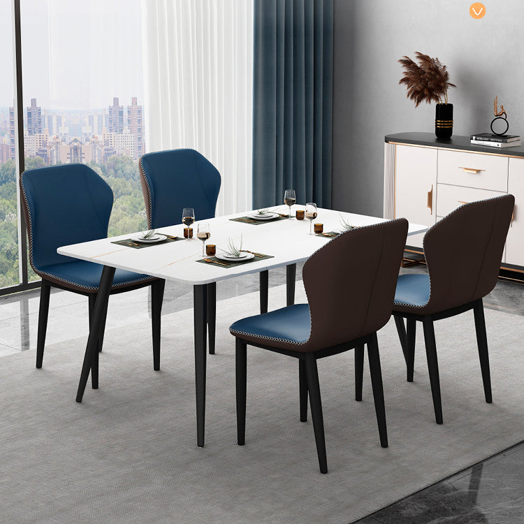 Metal Modern Contemporary Indoor-Outdoor Chair Wingback Side Chair