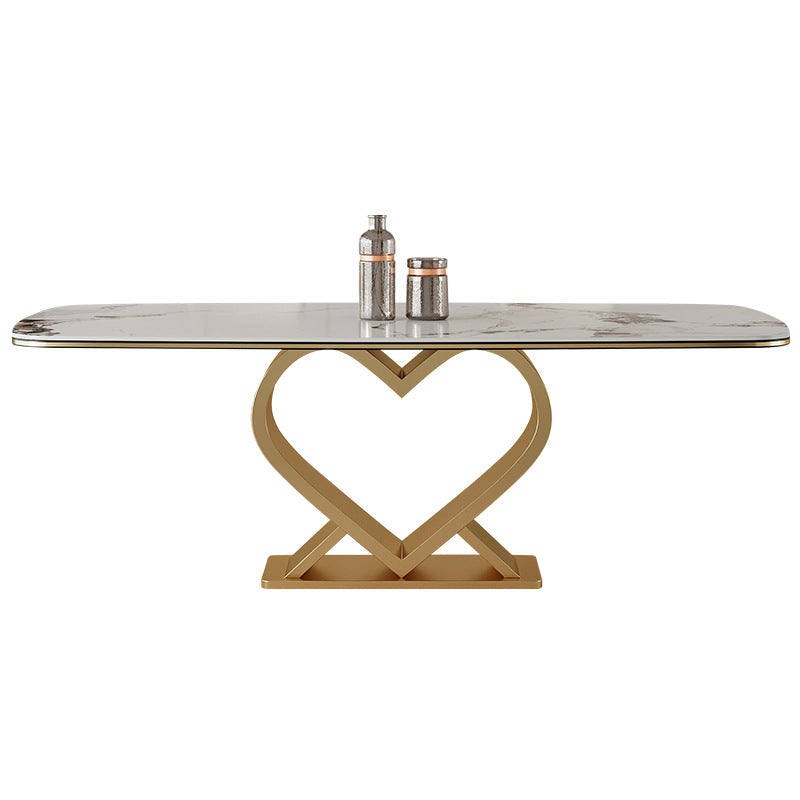 Luxury Sintered Stone Top Dining Set Rectangle 1/2/5/6/7 Pieces Dining Table with Chairs