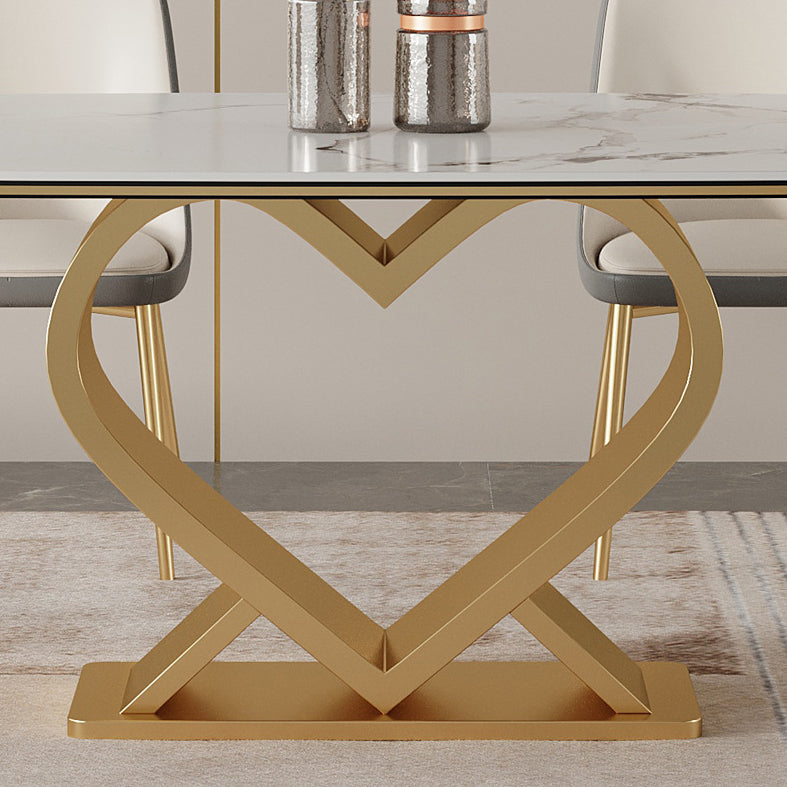 Luxury Sintered Stone Top Dining Set Rectangle 1/2/5/6/7 Pieces Dining Table with Chairs