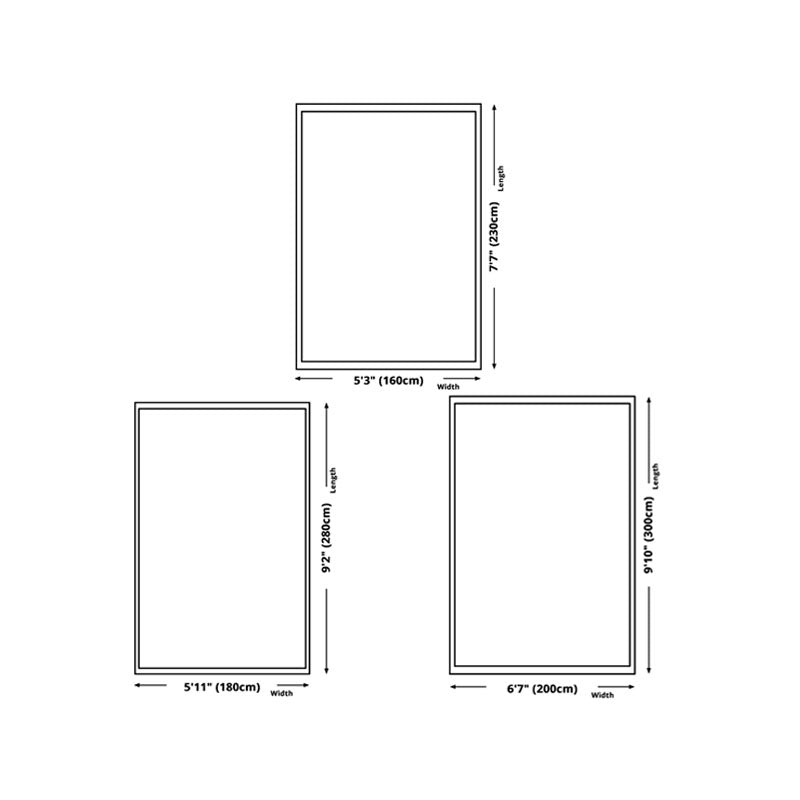 Gray Modern Rug Polyester Graphic Indoor Rug Washable Rug for Living Room