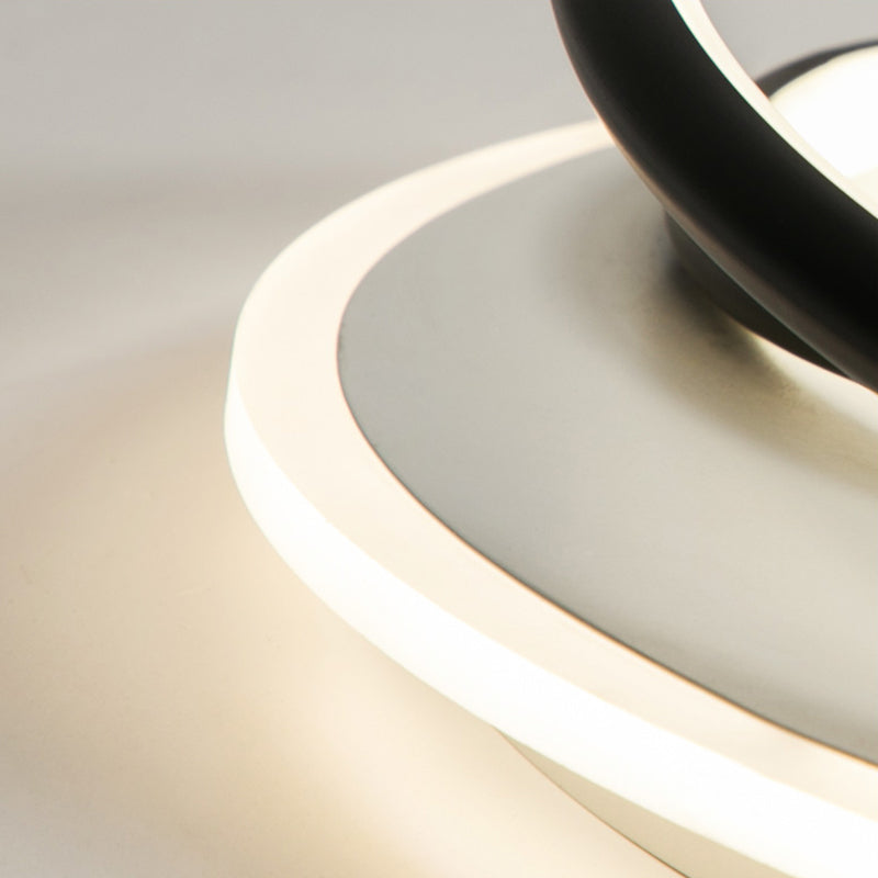 Metal Round Shade Flush Ceiling Light Modern 1 Light Flush Mount Fixture