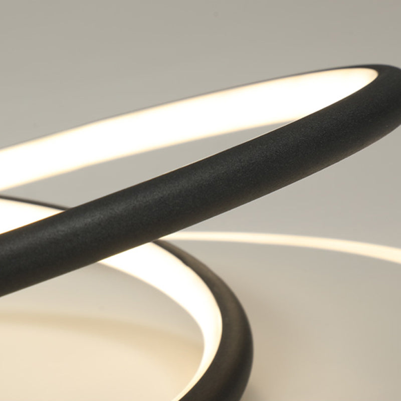 Plafonnier encastré à abat-jour rond en métal, luminaire moderne à 2 lumières