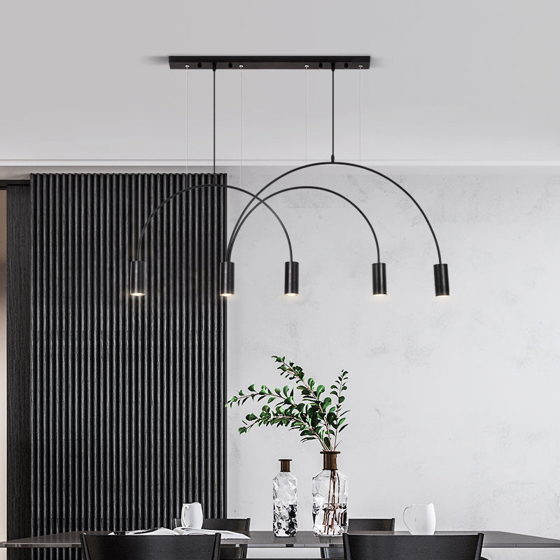 Moderner Stilzylinder hängende Anhänger Lichter Metall 6 Licht Anhänger Beleuchtungskarten