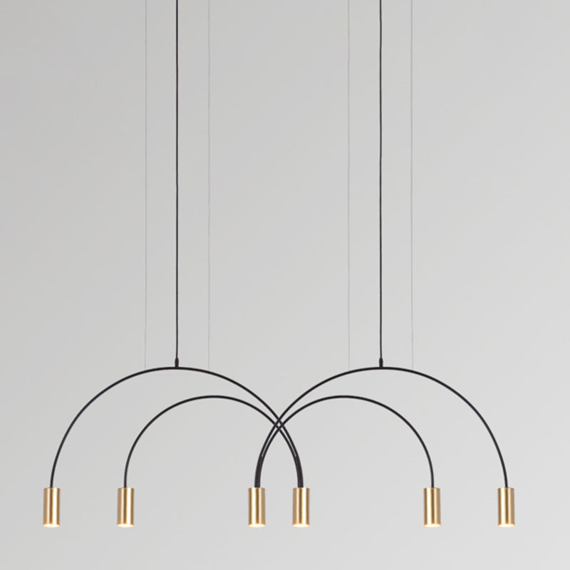 Moderner Stilzylinder hängende Anhänger Lichter Metall 6 Licht Anhänger Beleuchtungskarten